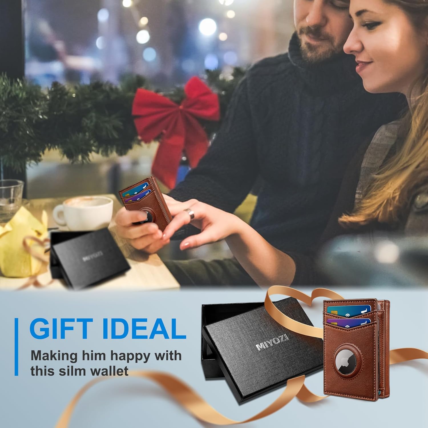 AirTag Wallets for Men I Slim Trifold encalife
