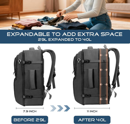 Expandable Travel Backpack Carry On Bag encalife