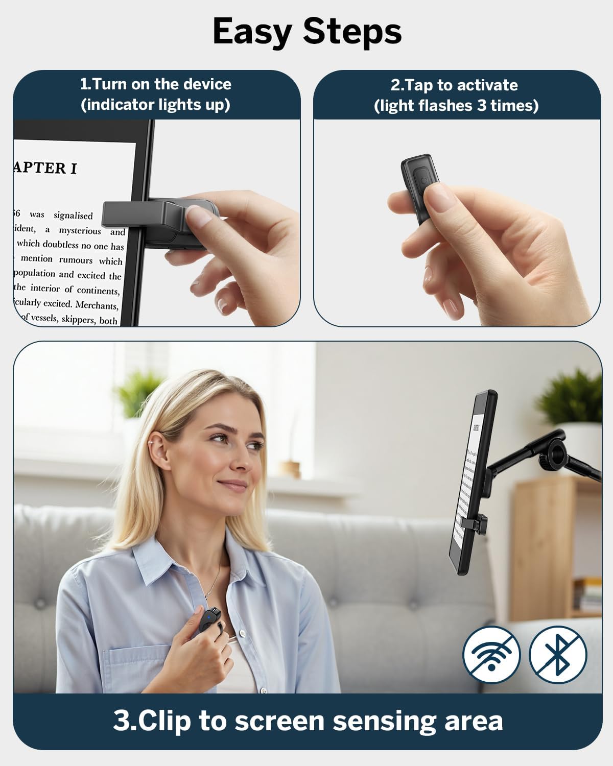 Case Friendly Page Turner Ring for Comfortable Reading encalife