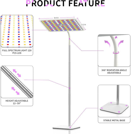 Grow Light For Indoor Plants | Full Spectrum Stand encalife