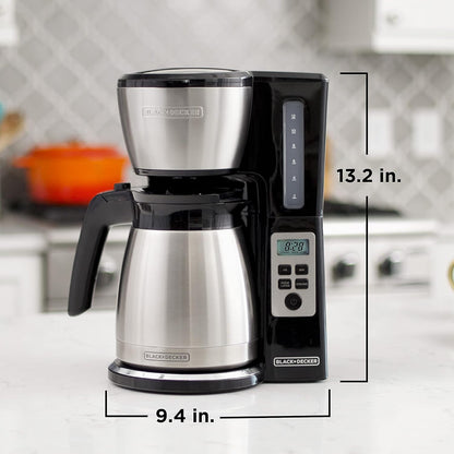 12 Cup Thermal Coffee Maker | Programmable Drip Machine encalife