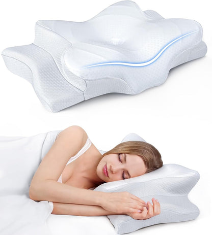 Side Sleeper Cervical Memory Foam Pillow encalife