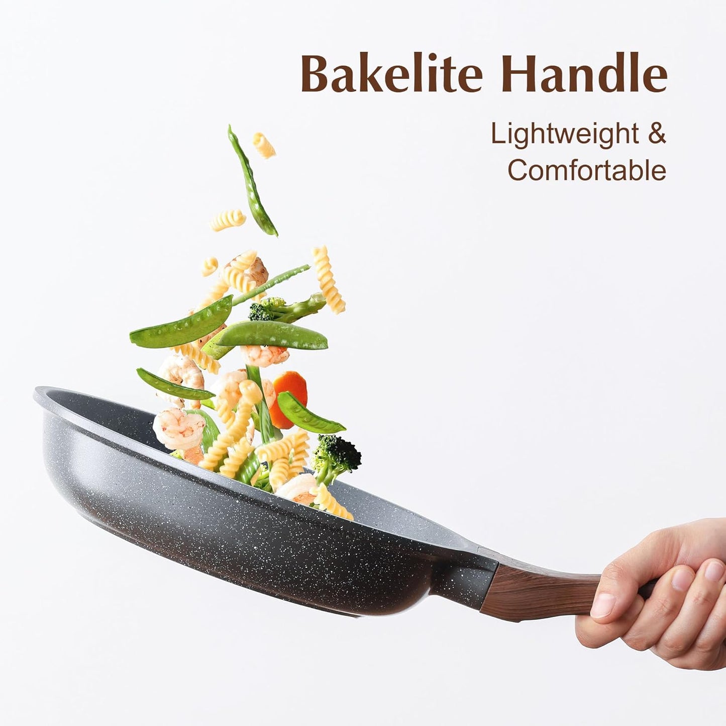 Nonstick Frying Pan I Swiss Granite Coating encalife