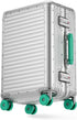 aluminum frame zipperless carry on luggage