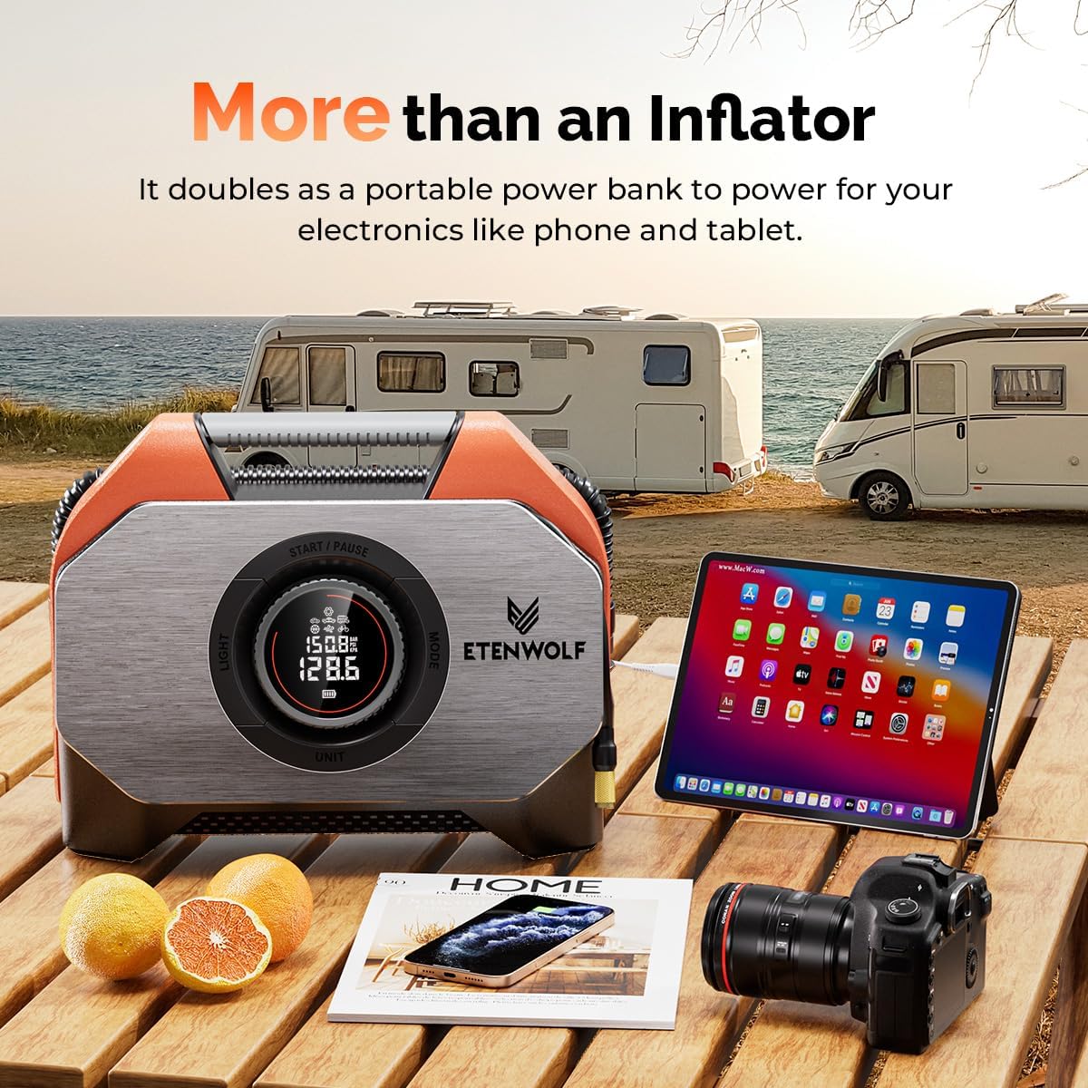 Heavy Duty Cordless Tire Inflator For Trucks encalife