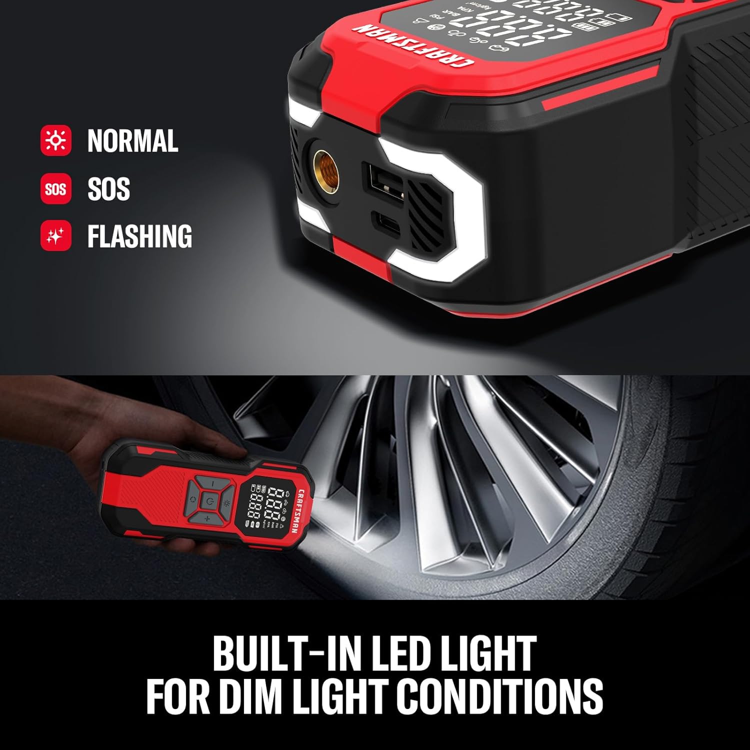 Hybrid Tire Inflator For Fast Roadside Power encalife