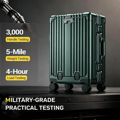 Aluminum Frame Carry On Luggage with USB Charging encalife