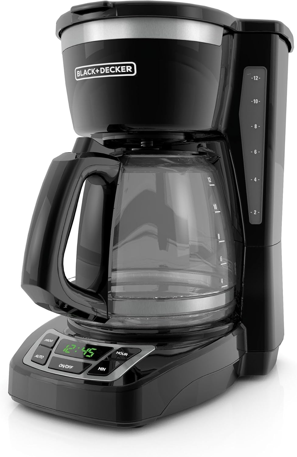 BLACK+DECKER 12-Cup Programmable Coffee Maker – Digital Drip Coffee Machine with Auto Brew, Sneak-A-Cup & Keep Warm Plate encalife