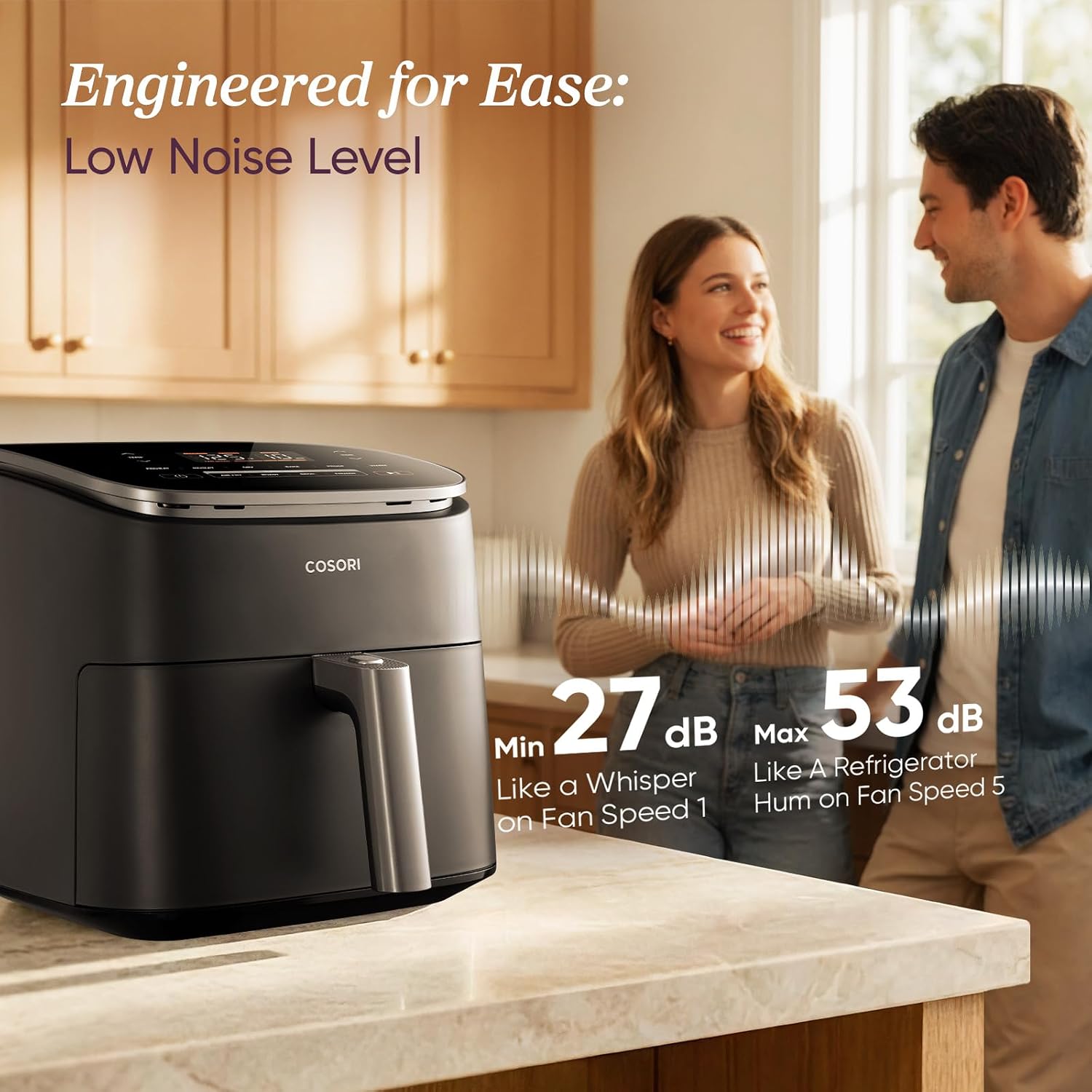 6-Quart 9-in-1 Ceramic Coated High-Speed Air Fryer encalife