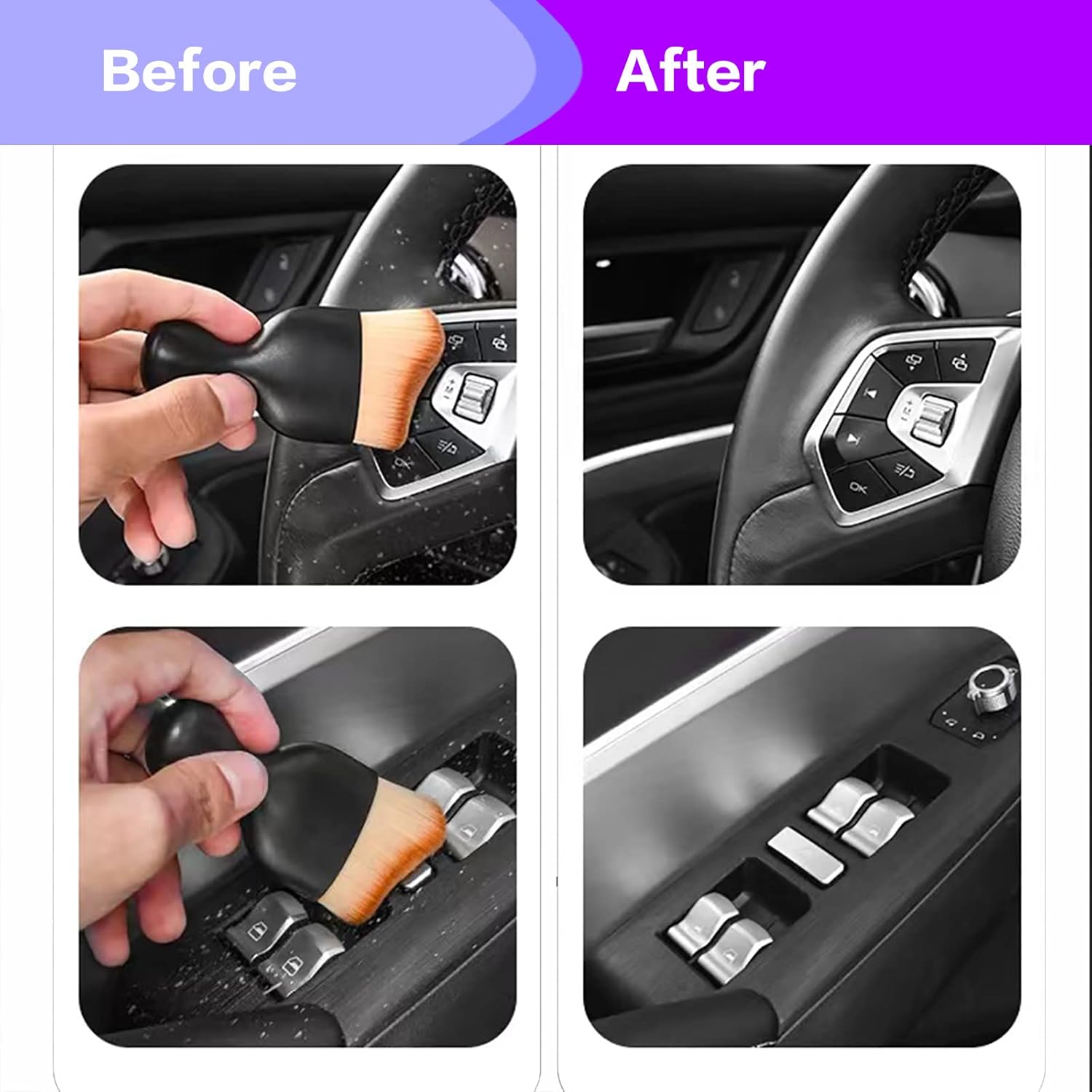 Car Interior Detailing Brush Soft Bristle encalife