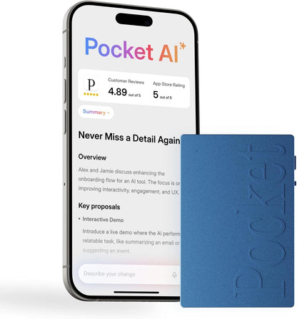 Portable AI meeting recorder with smart transcription and MagSafe compatible design