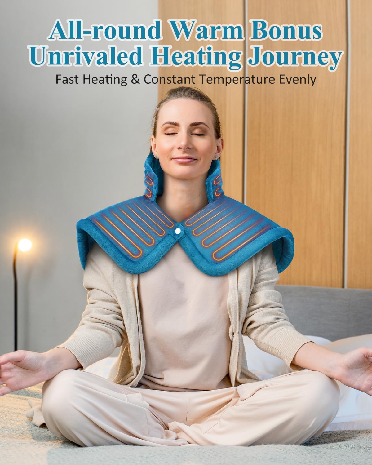 Weighted Heated Neck Shoulder Wrap for Comfort Relaxation encalife