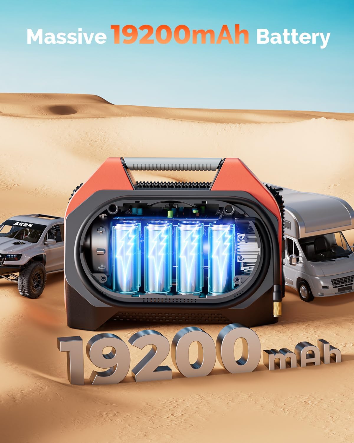 Heavy Duty Cordless Tire Inflator For Trucks encalife