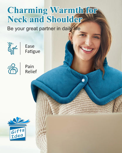 Weighted Heated Neck Shoulder Wrap for Comfort Relaxation encalife