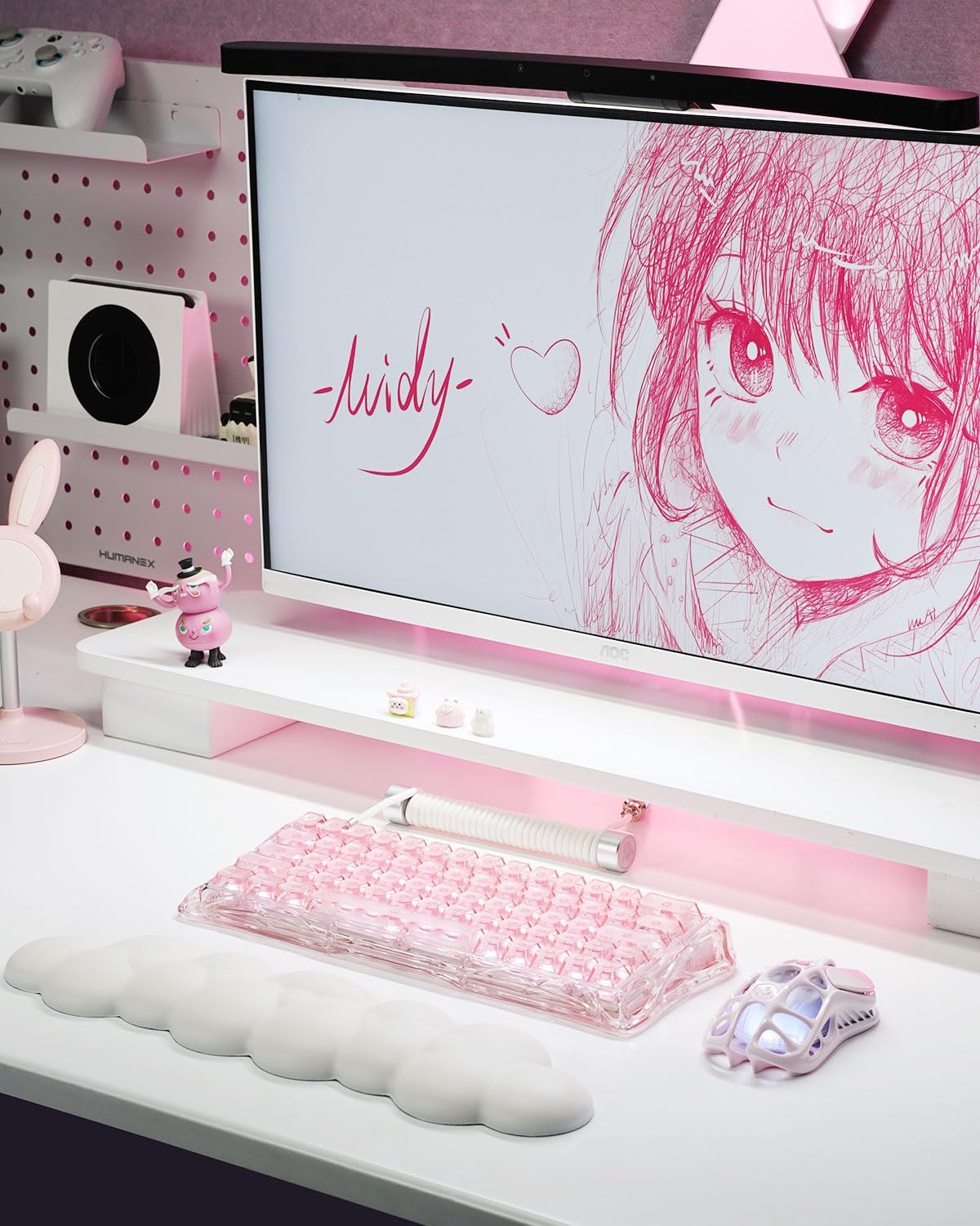 Gaming Crystal RGB Mechanical Keyboard Hot Swappable encalife
