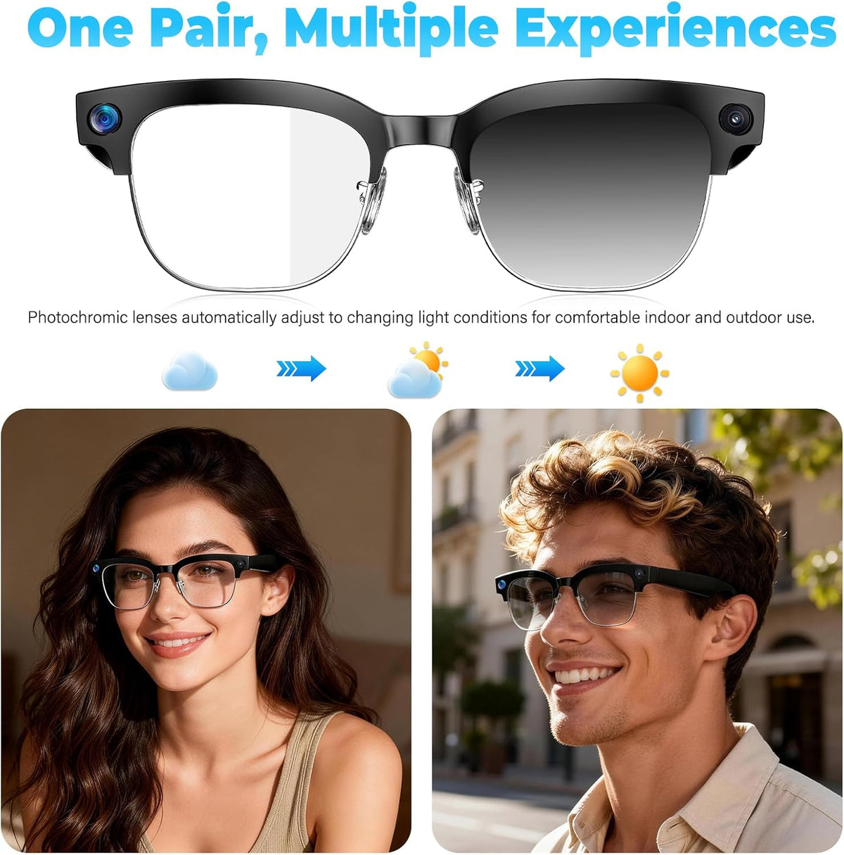 AI Camera Smart Sunglasses encalife