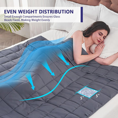 Cooling Weighted Blanket For Deep Restful Sleep encalife