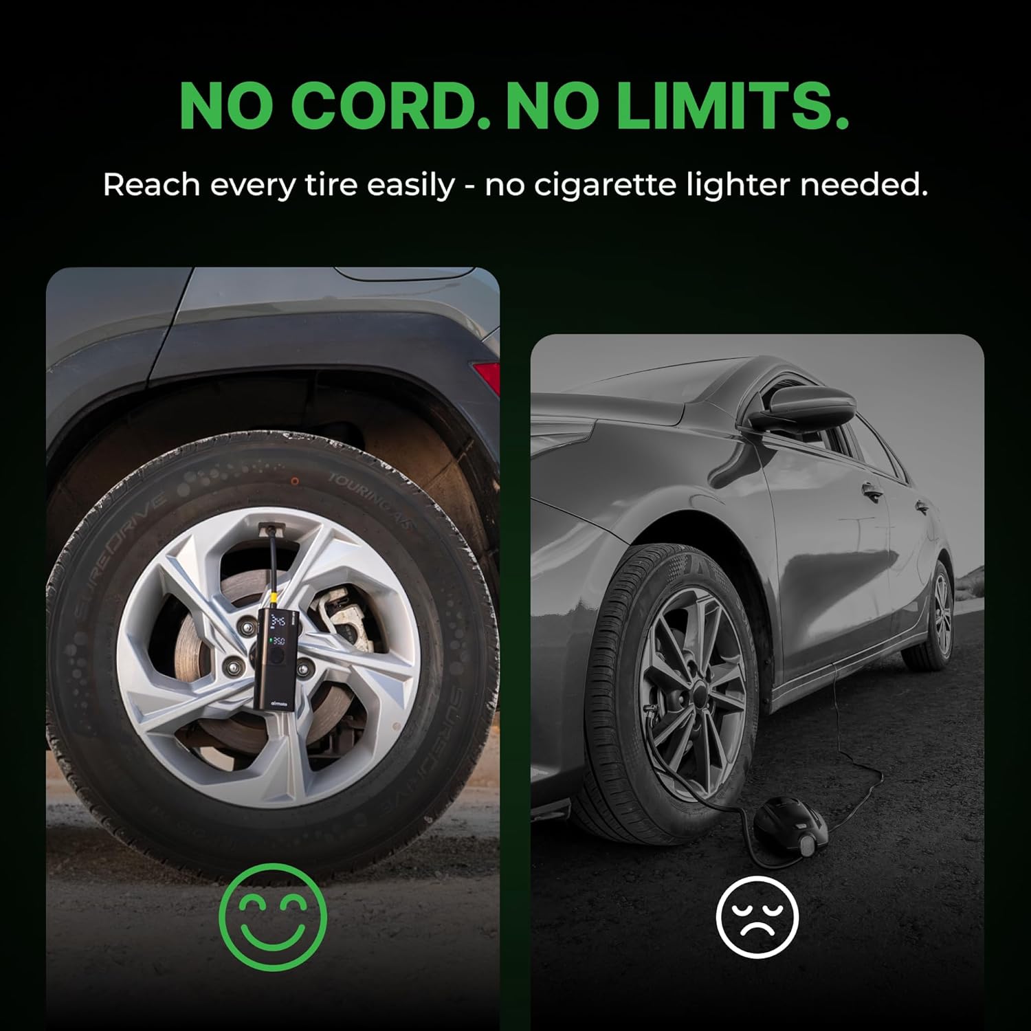Cordless Tire Inflator For Fast Roadside Emergencies encalife