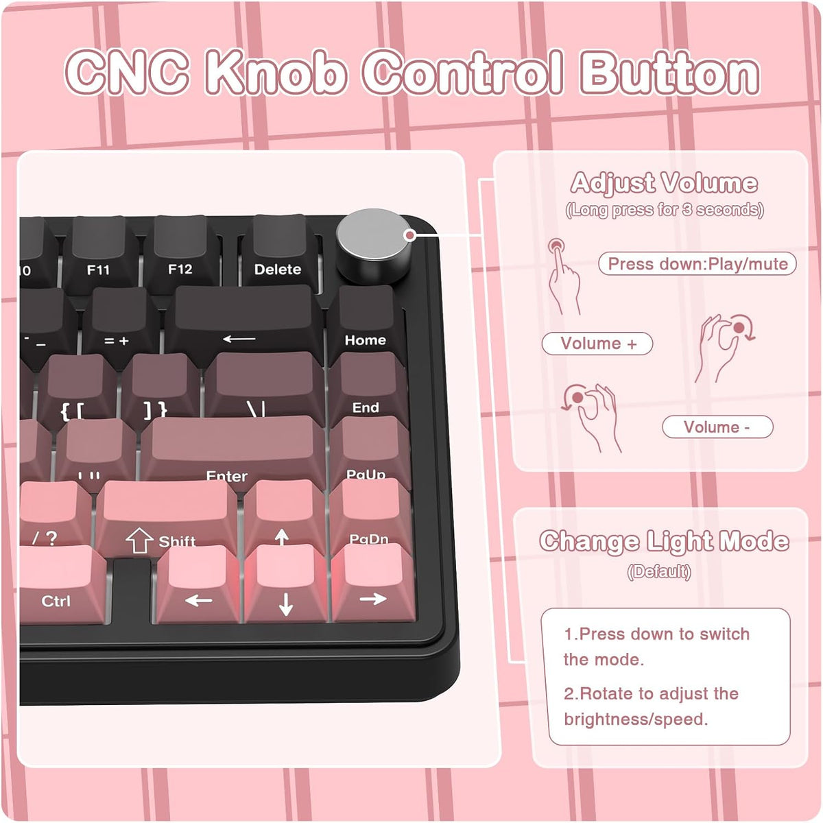 Gaming Mechanical Keyboard Wireless RGB Hot Swappable encalife