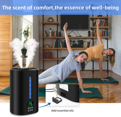Warm &amp; Cool Mist Humidifier | 6L Capacity | With Essential Oil Diffuser encalife