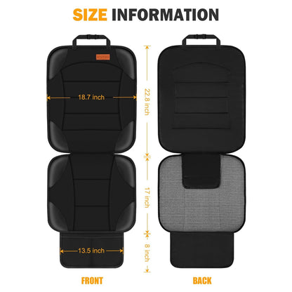 Waterproof Child Car Seat Protector with Mesh Pockets encalife