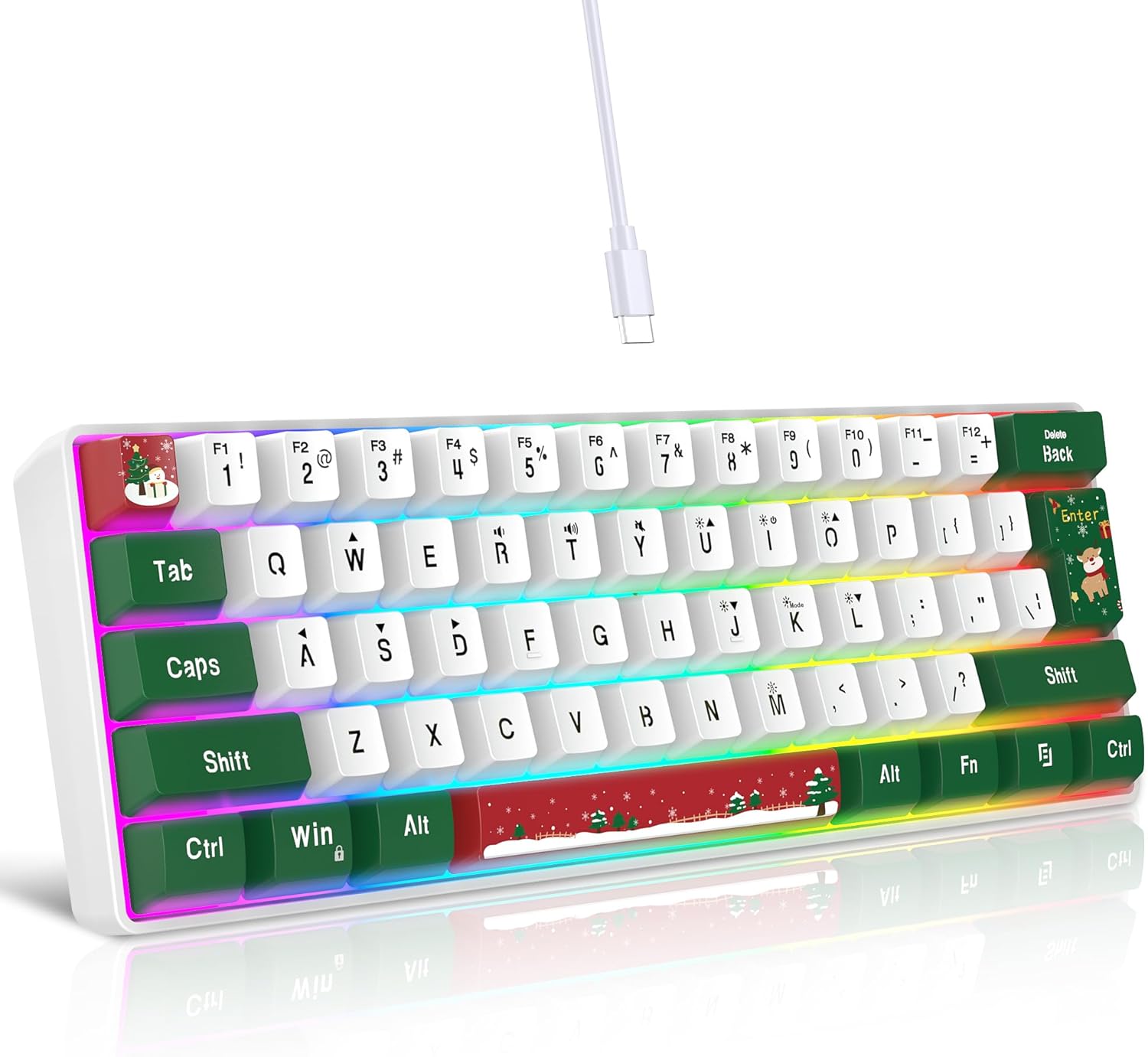 
Compact Gaming Keyboard I 60% 61‑Key RGB Wired
