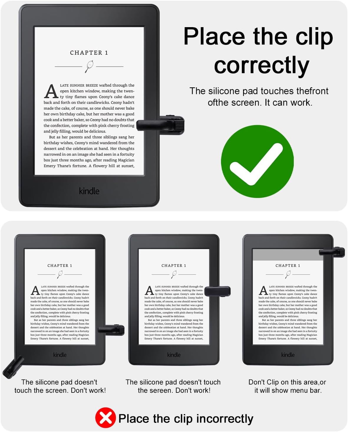 Ergonomic Page Turner Remote for Hands Free Reading encalife