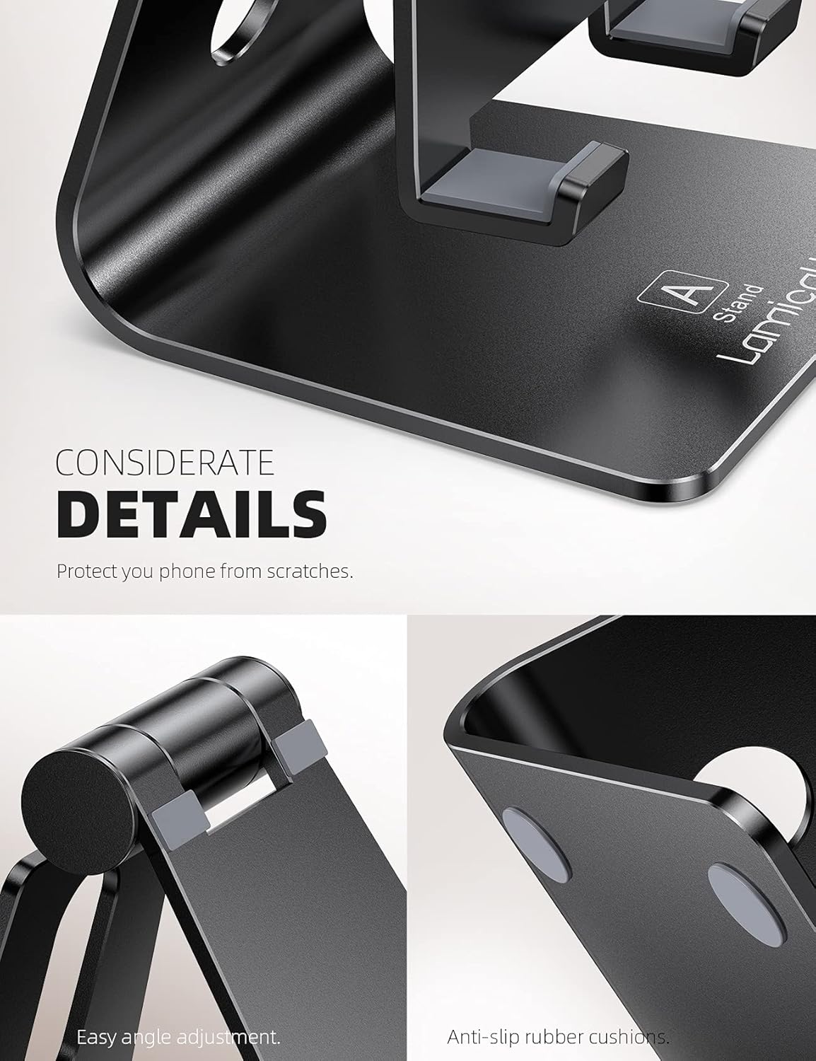 Adjustable Aluminum Mobile Stand For Desk Viewing Comfort encalife