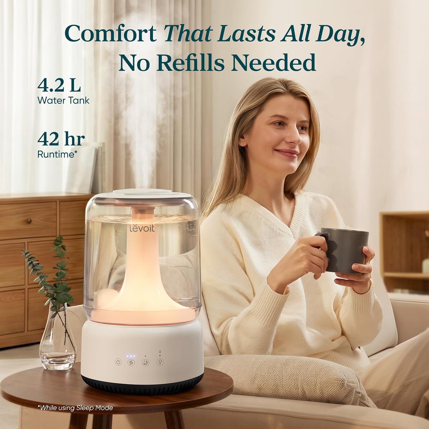 Top Fill Humidifier For Large Room Comfort encalife
