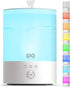 2.5L top fill cool mist humidifier with LED night light, adjustable mist levels, timer function, and whisper-quiet operation for bedroom and nursery use.