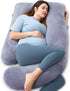 Side sleeper full body pregnancy pillow with U-shaped support design