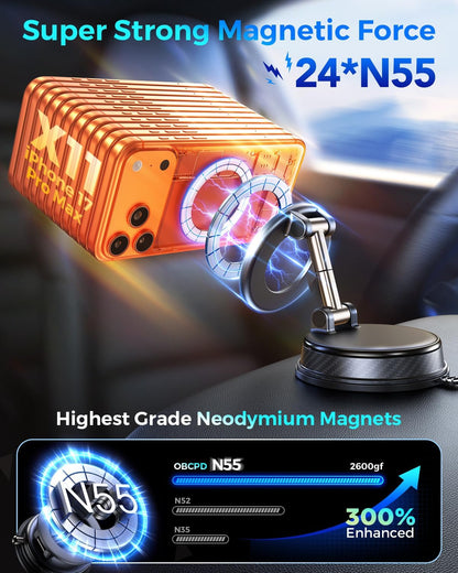 Magnetic MagSafe Car Phone Mount Vacuum Suction encalife