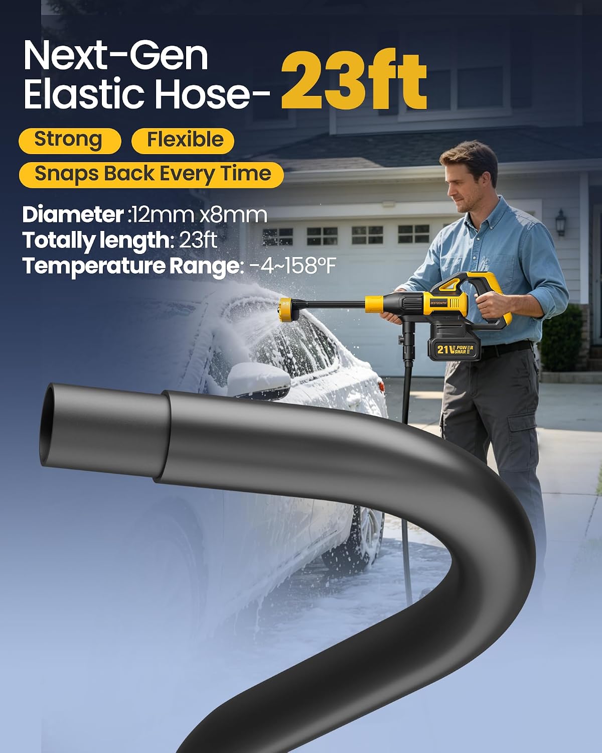 Cordless Pressure Washer 1520 PSI encalife