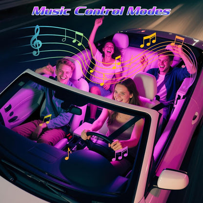 RGB Car Ambient Light Strips encalife