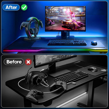 RGB Lighting Headset Controller Stand encalife