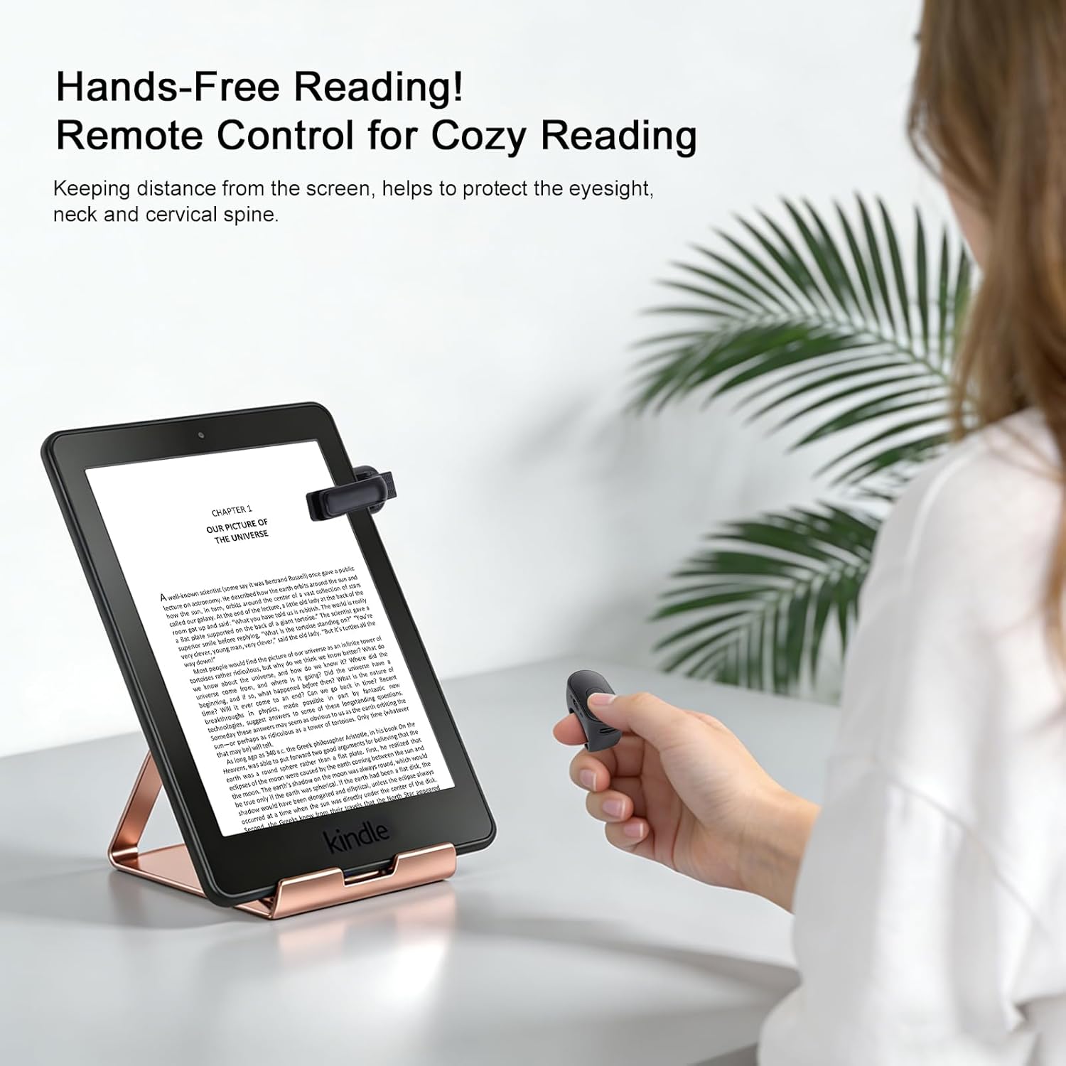 Ergonomic Page Turner Remote for Hands Free Reading encalife