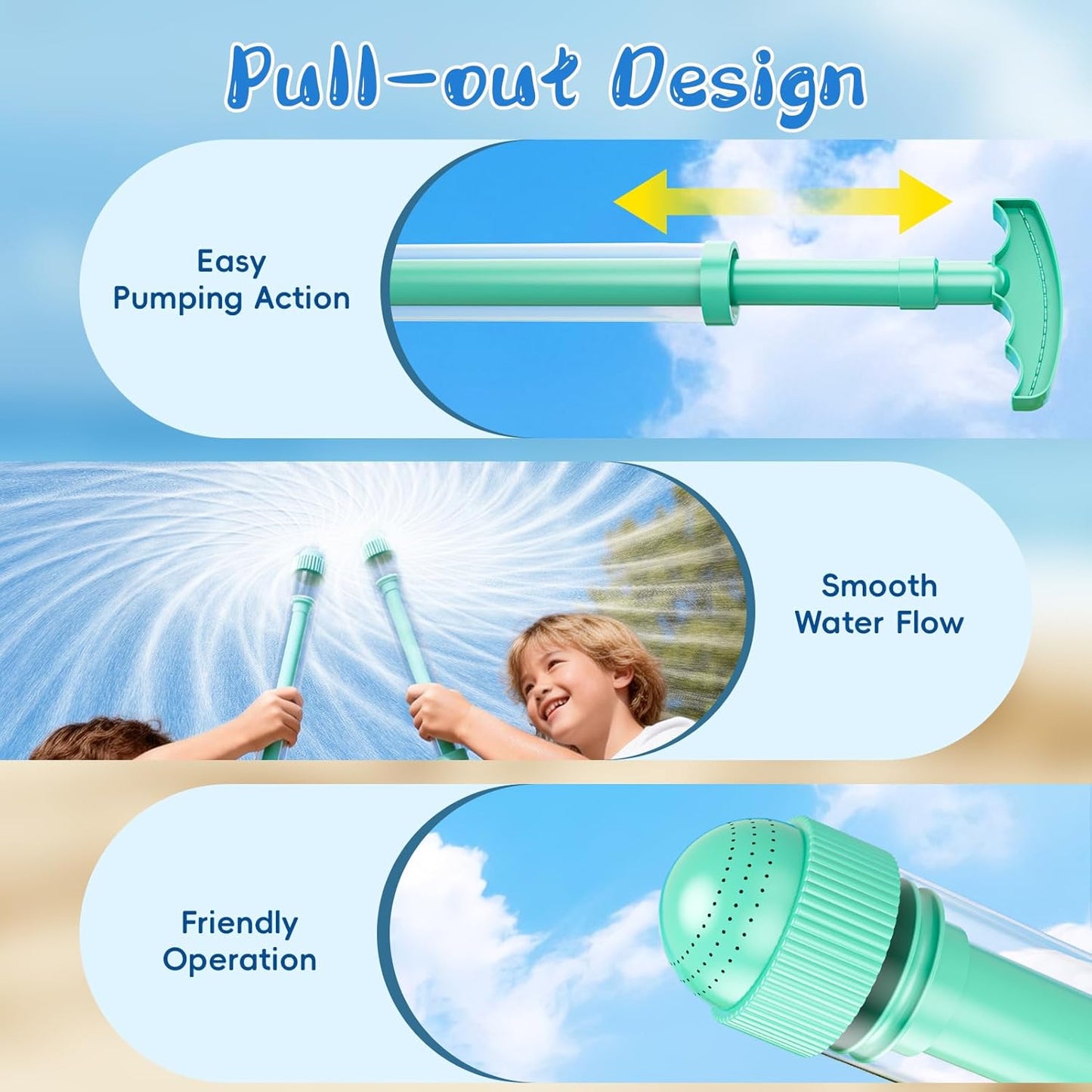 8 Pack Firework Water Guns I Squirt Blasters for Kids & Adults encalife