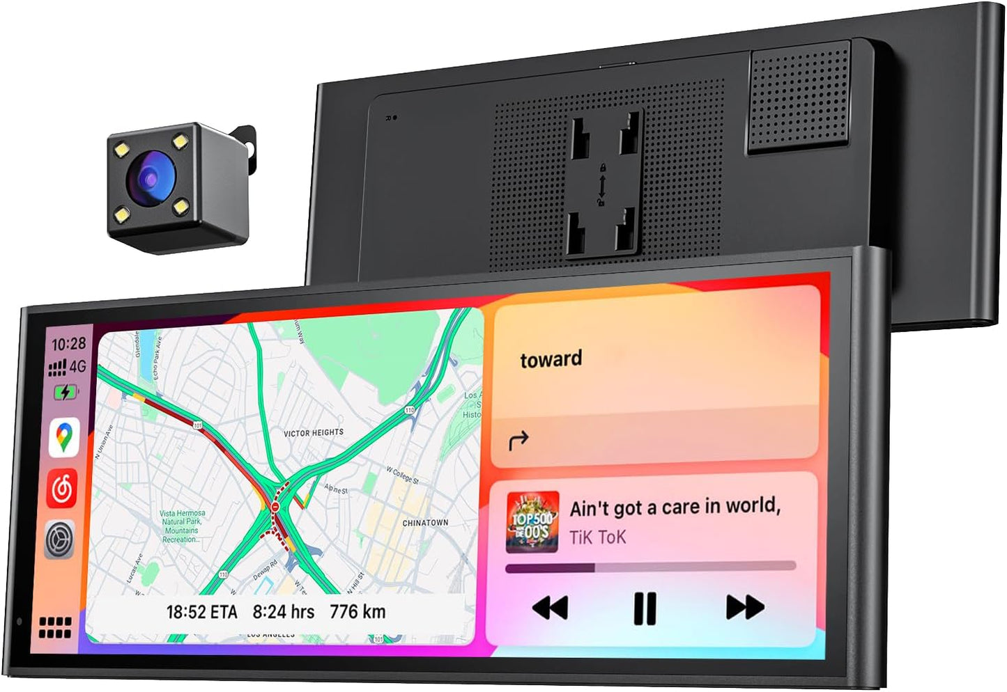 9.26 Inch Wireless Carplay Screen mounted on car dashboard with navigation display