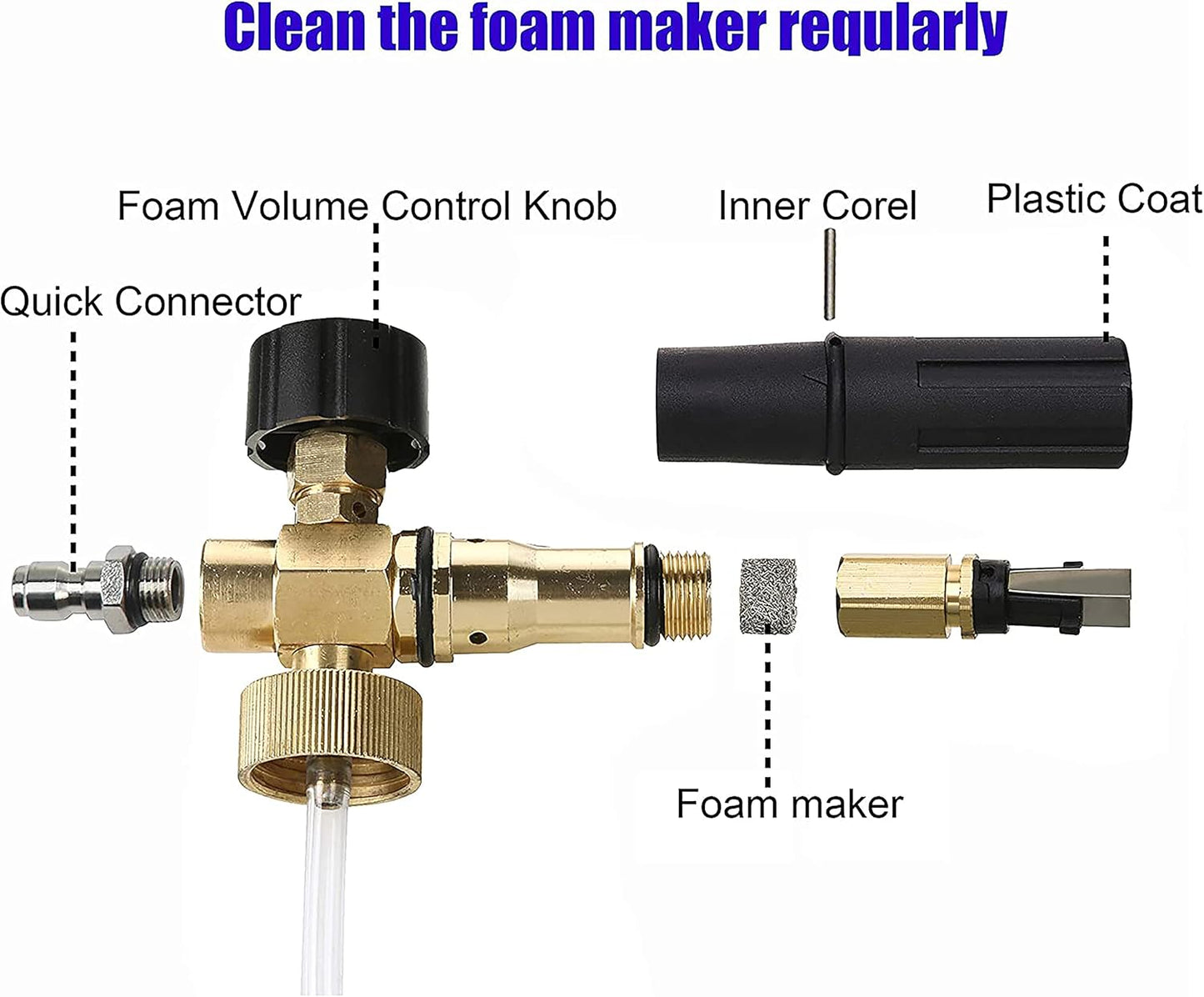 Pressure Washer Gun Foam Cannon Nozzle Kit encalife