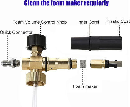 Pressure Washer Gun Foam Cannon Nozzle Kit encalife