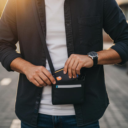 Slim RFID Carbon Fiber Wallet for Men encalife