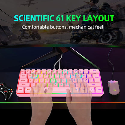 Gaming Keyboard I 60% RGB Wired encalife