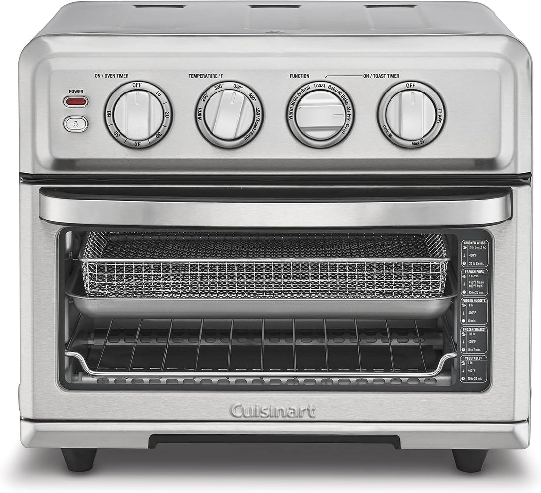 8-in-1 air fryer toaster oven with air fry bake broil grill and toast functions