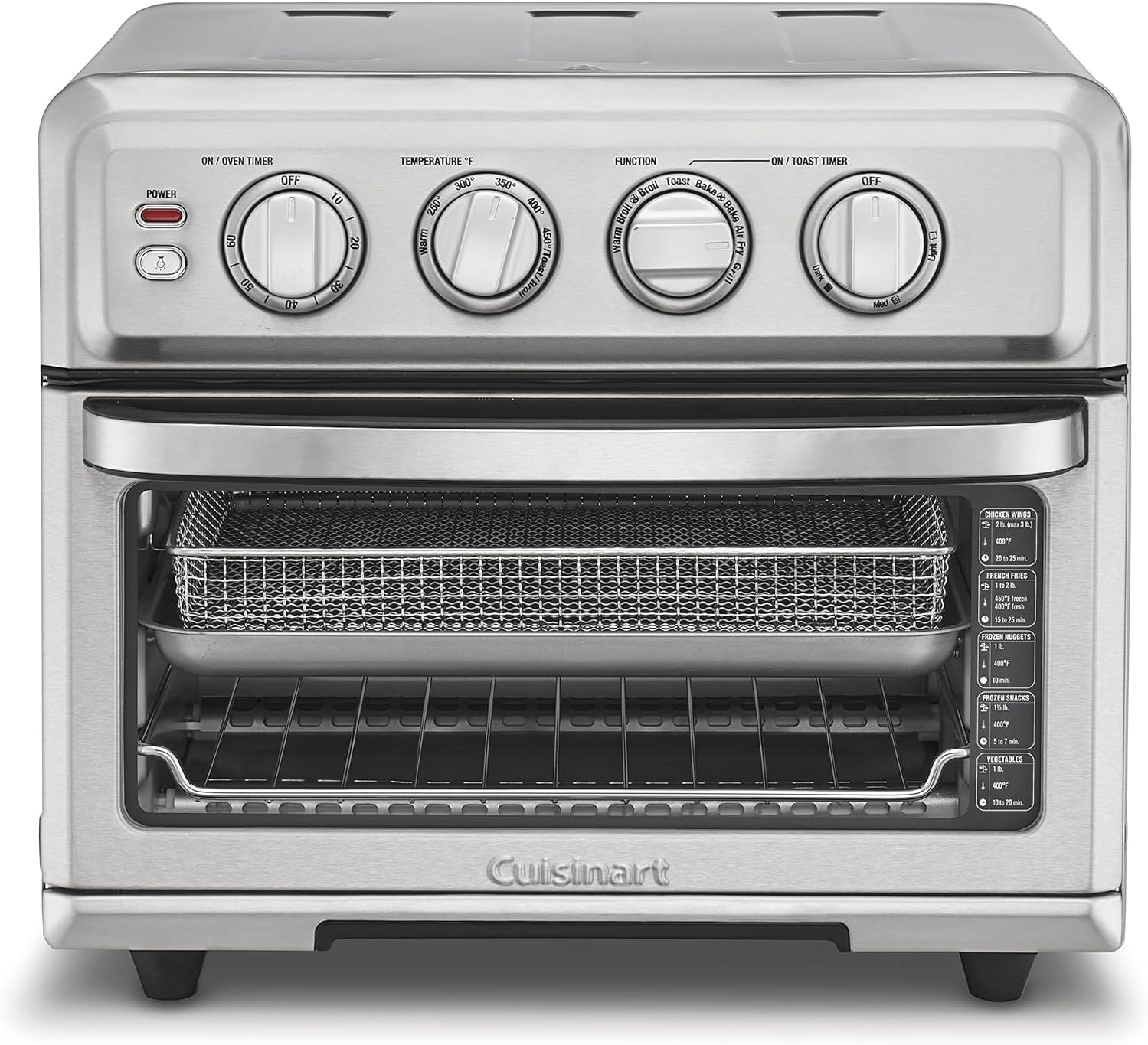 8-in-1 air fryer toaster oven with air fry bake broil grill and toast functions