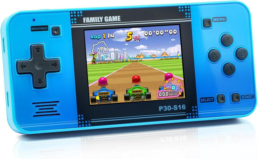 Portable gaming console with 3 inch LCD screen
