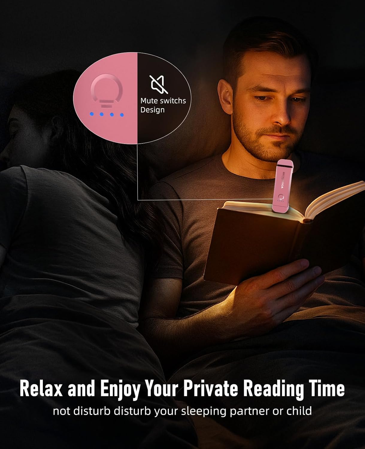 Rechargeable Touch Control Book Light With Memory Function encalife