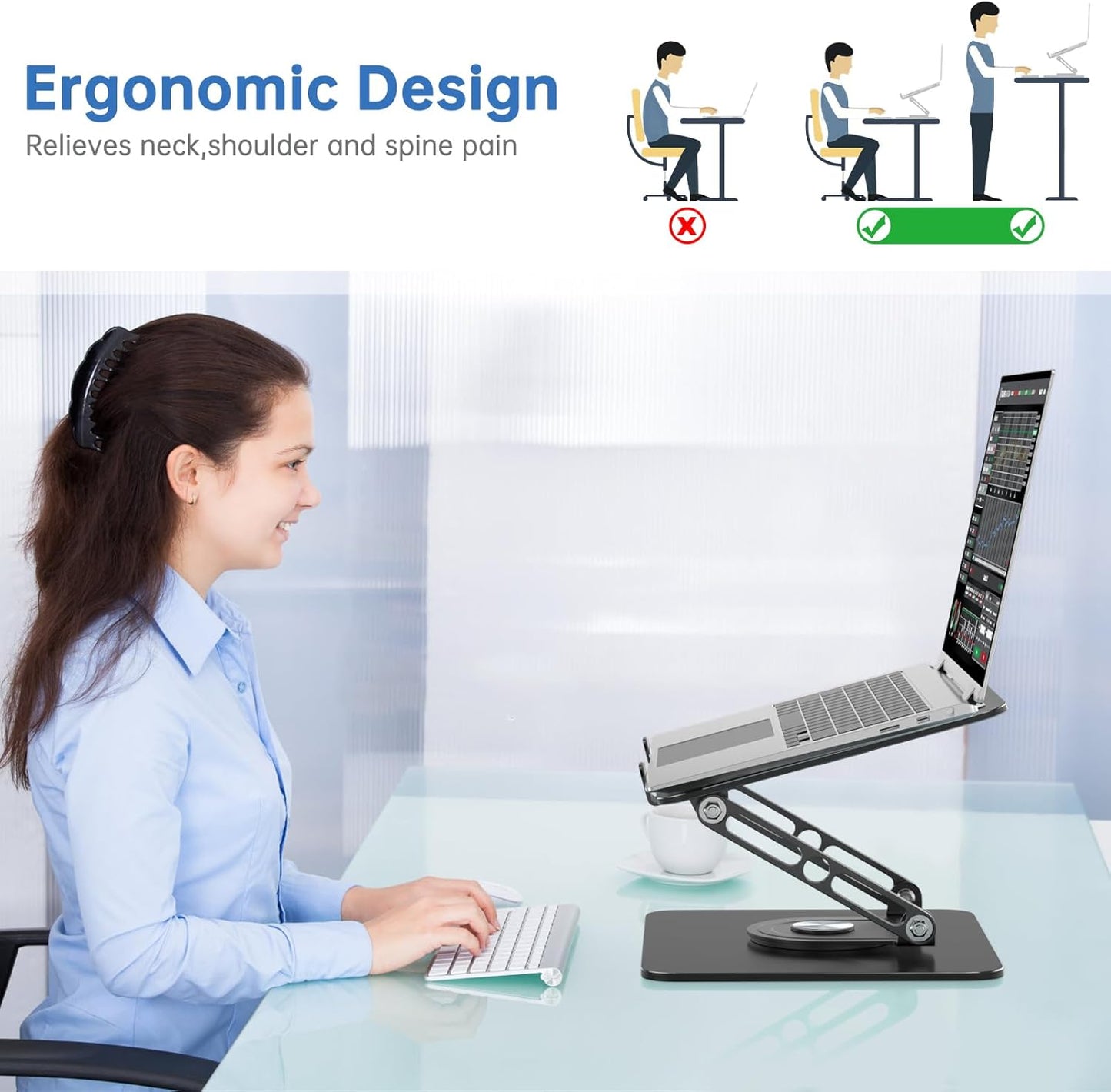 360 Rotating Adjustable Laptop Stand encalife