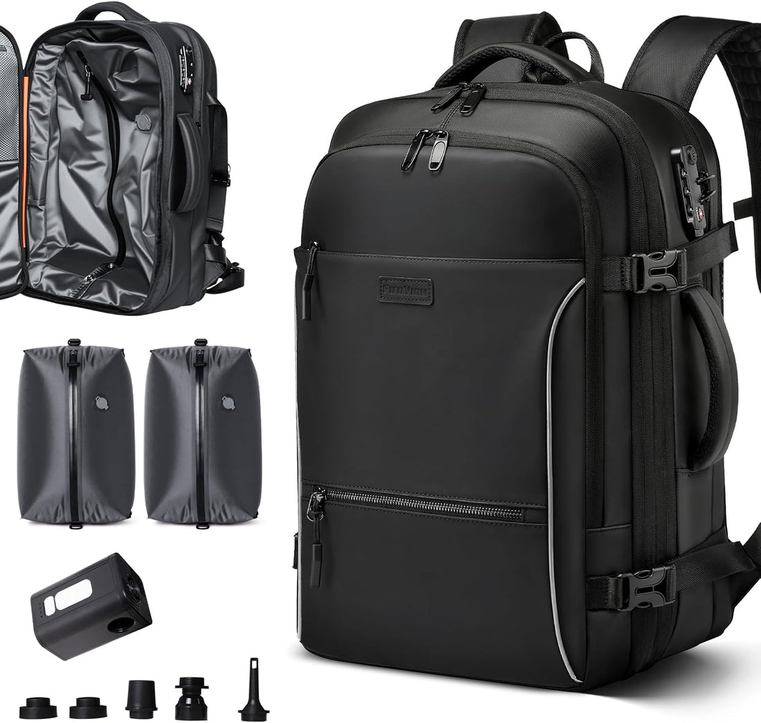 Expandable 70L vacuum travel backpack