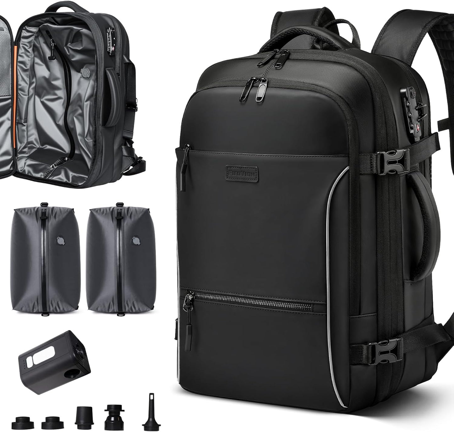 Expandable 70L vacuum travel backpack