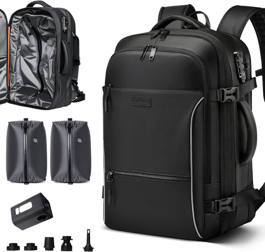 Expandable 70L vacuum travel backpack